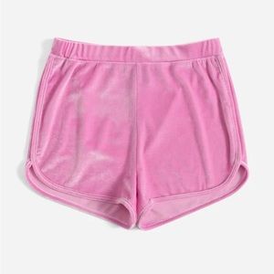 Pink Velvet Shorts